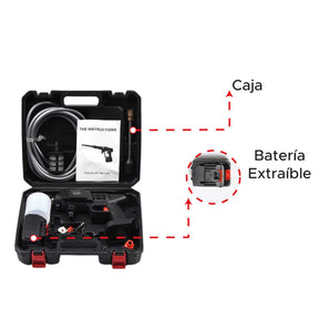 Hidrolavadora Portátil con 2 Baterías