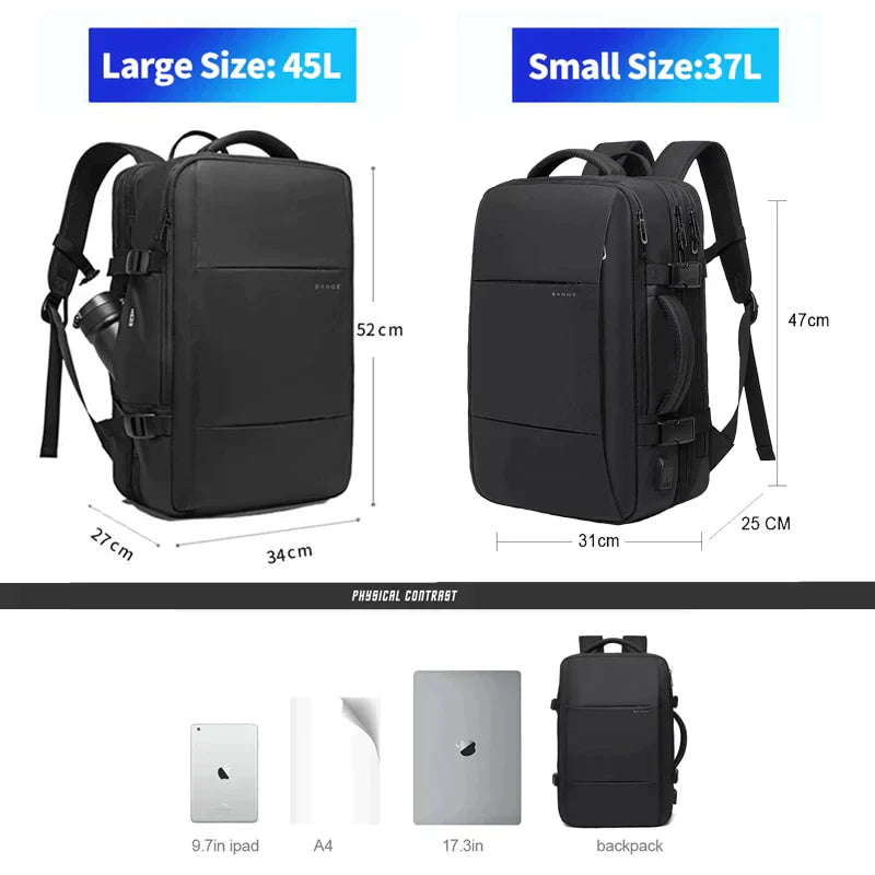 Mochila de Viaje Expandible USB Bange