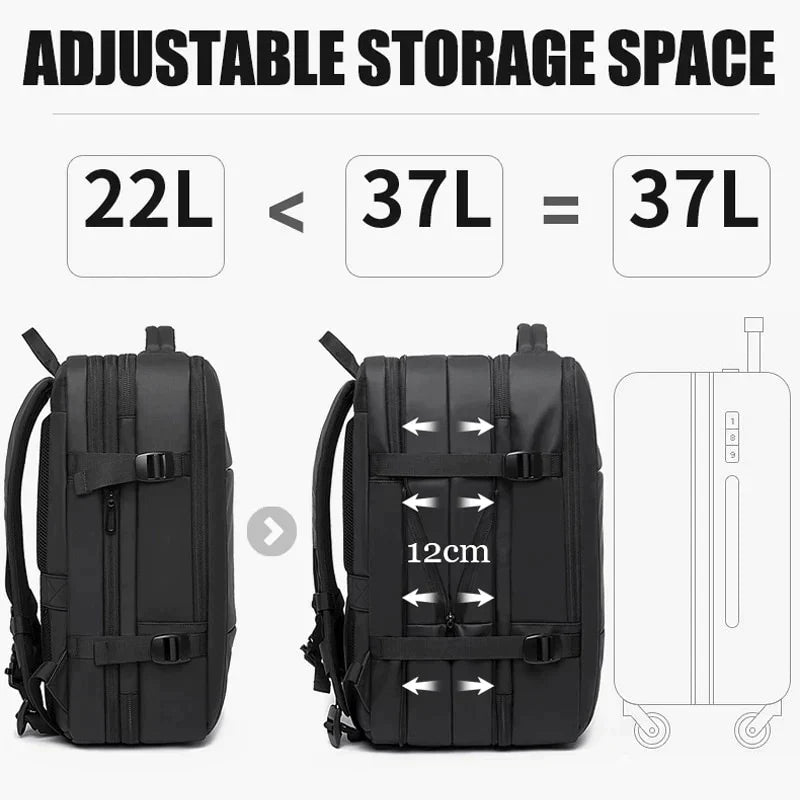 Mochila de Viaje Expandible USB Bange